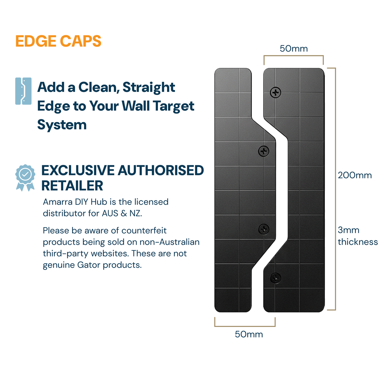 Gator Magnetics Steel Edge Caps - 2pk
