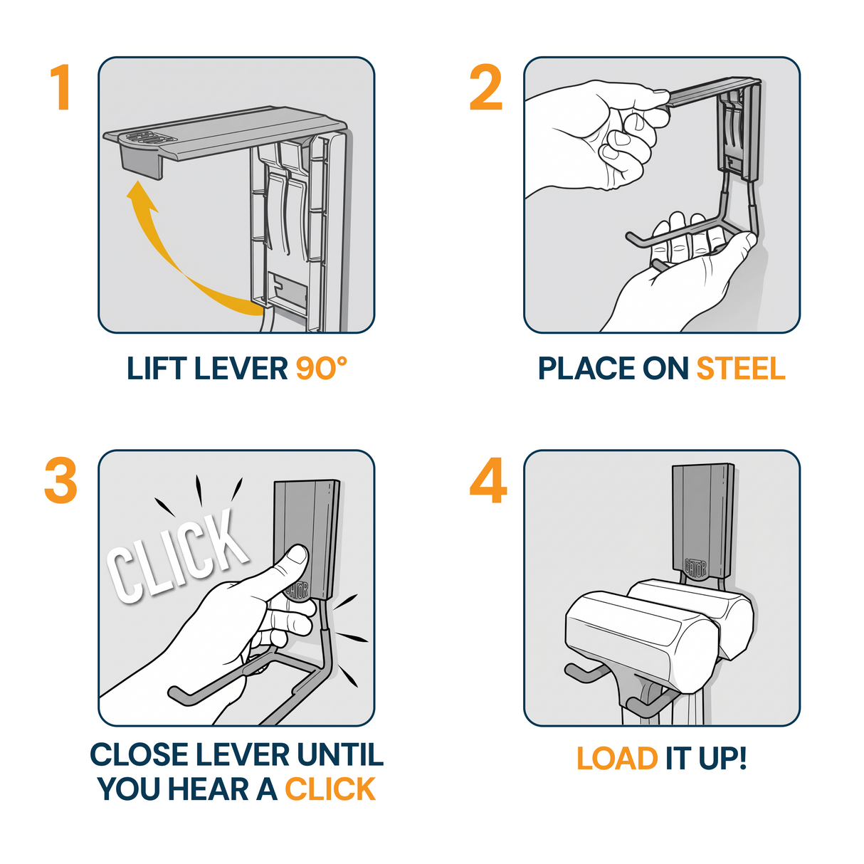 Gator Magnetics MEGA 3" Closed Hook - 20kg Capacity