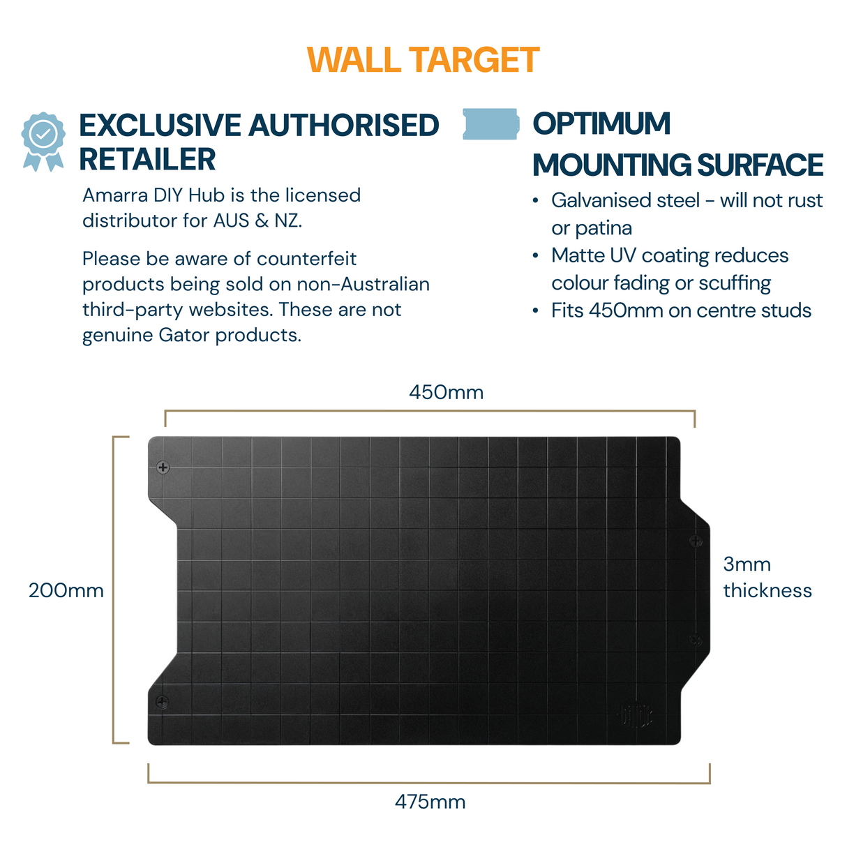 Gator Magnetics Steel Wall Target