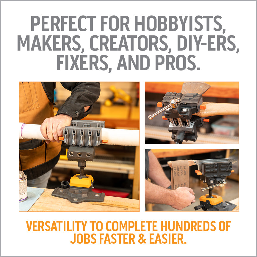 IQ Vise - 360° Articulation - Includes 1 Set of Flex-Fit jaws