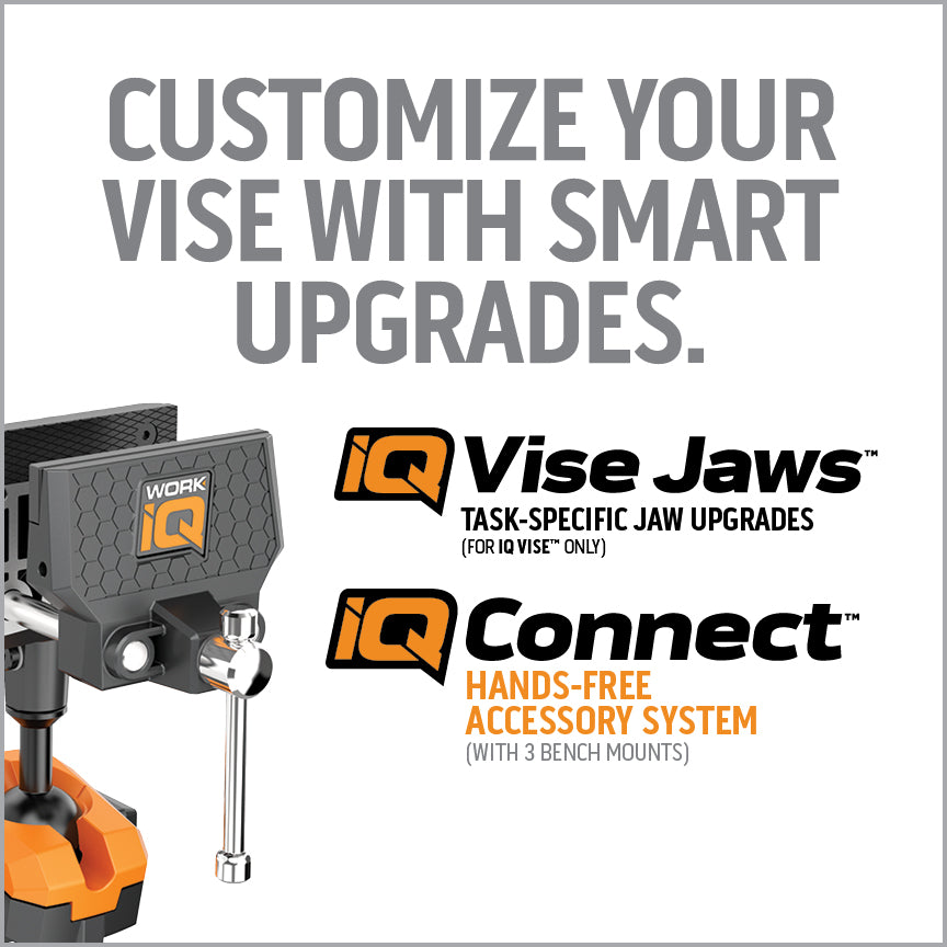 IQ Vise - 360° Articulation - Includes 1 Set of Flex-Fit jaws