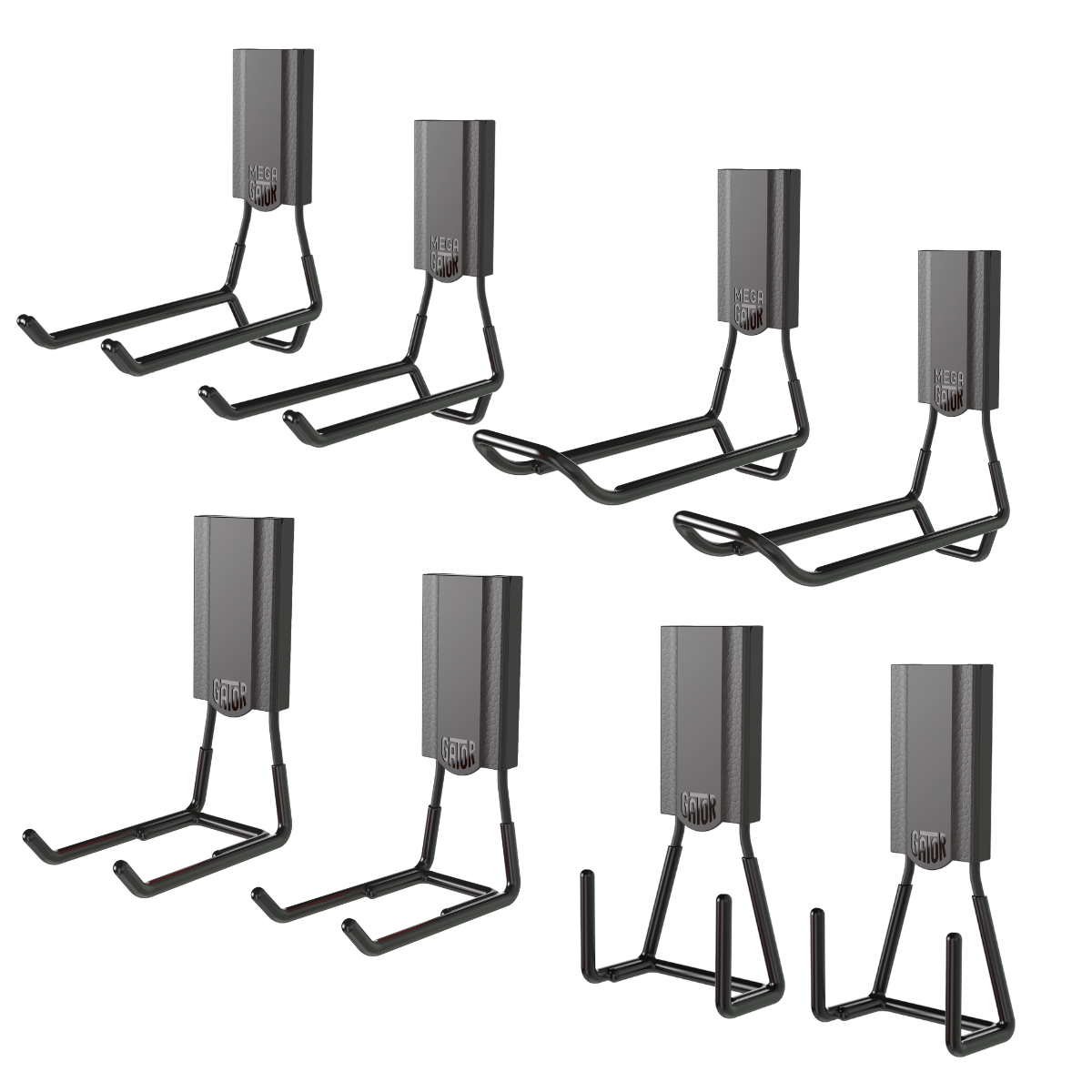 Gator Magnetics The Pro Tradie 8 Bundle — bundle contents laid out, black magnetic hooks arranged in rows