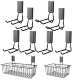 Gator Magnetics The Complete Workshop 10 Bundle — bundle contents laid out, black magnetic hooks with two wire baskets
