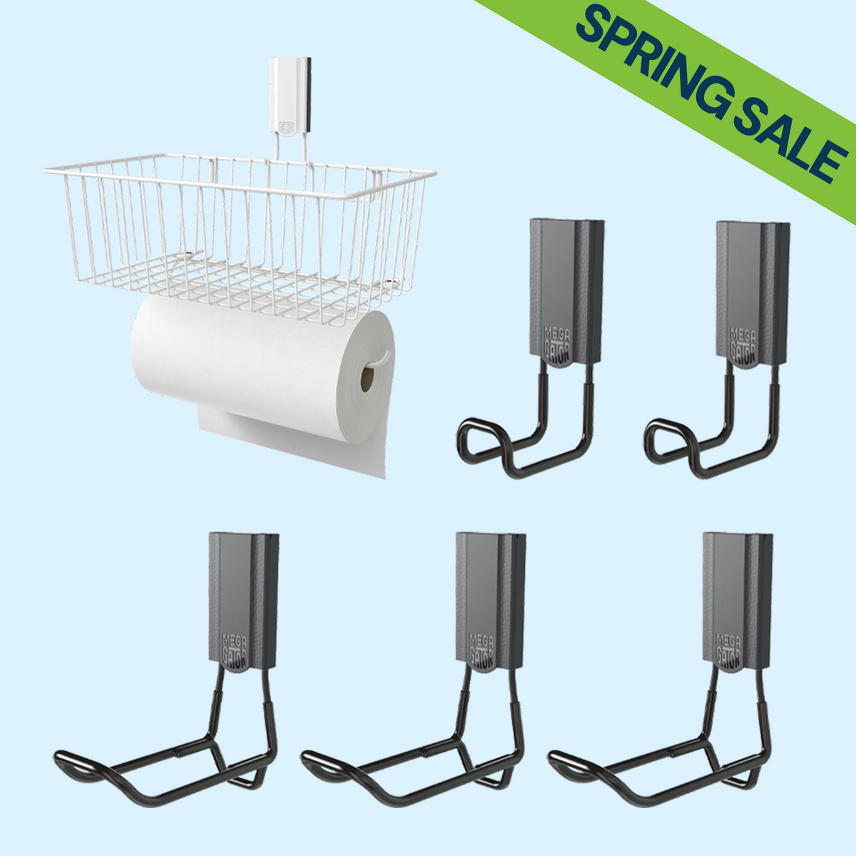 The Workshop Set — MEGA Closed Hooks & Towel-Bar Basket