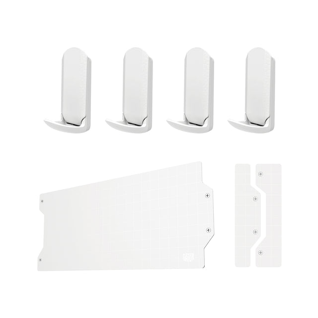 Gator Magnetics Mini Wall Storage & Organisation Intro Kit — white angle grinder holder components on a white background
