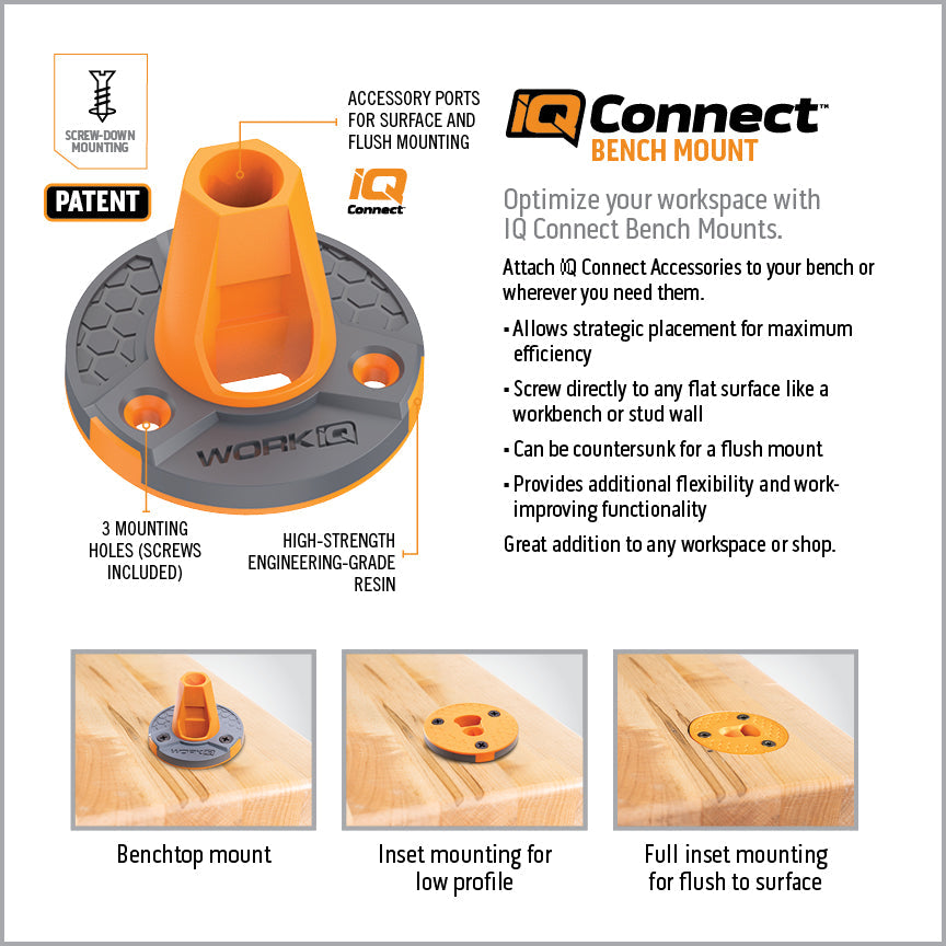 Work IQ Tools - IQ Connect™ – Bench Mount 3-Pack